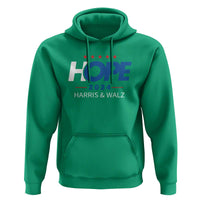 Harris Walz 2024 Supporter Hoodie Hope Ope Presidential Election Stars - Wonder Print Shop