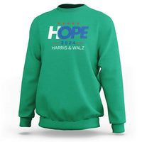 Harris Walz 2024 Supporter Sweatshirt Hope Ope Presidential Election Stars - Wonder Print Shop
