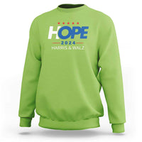 Harris Walz 2024 Supporter Sweatshirt Hope Ope Presidential Election Stars - Wonder Print Shop