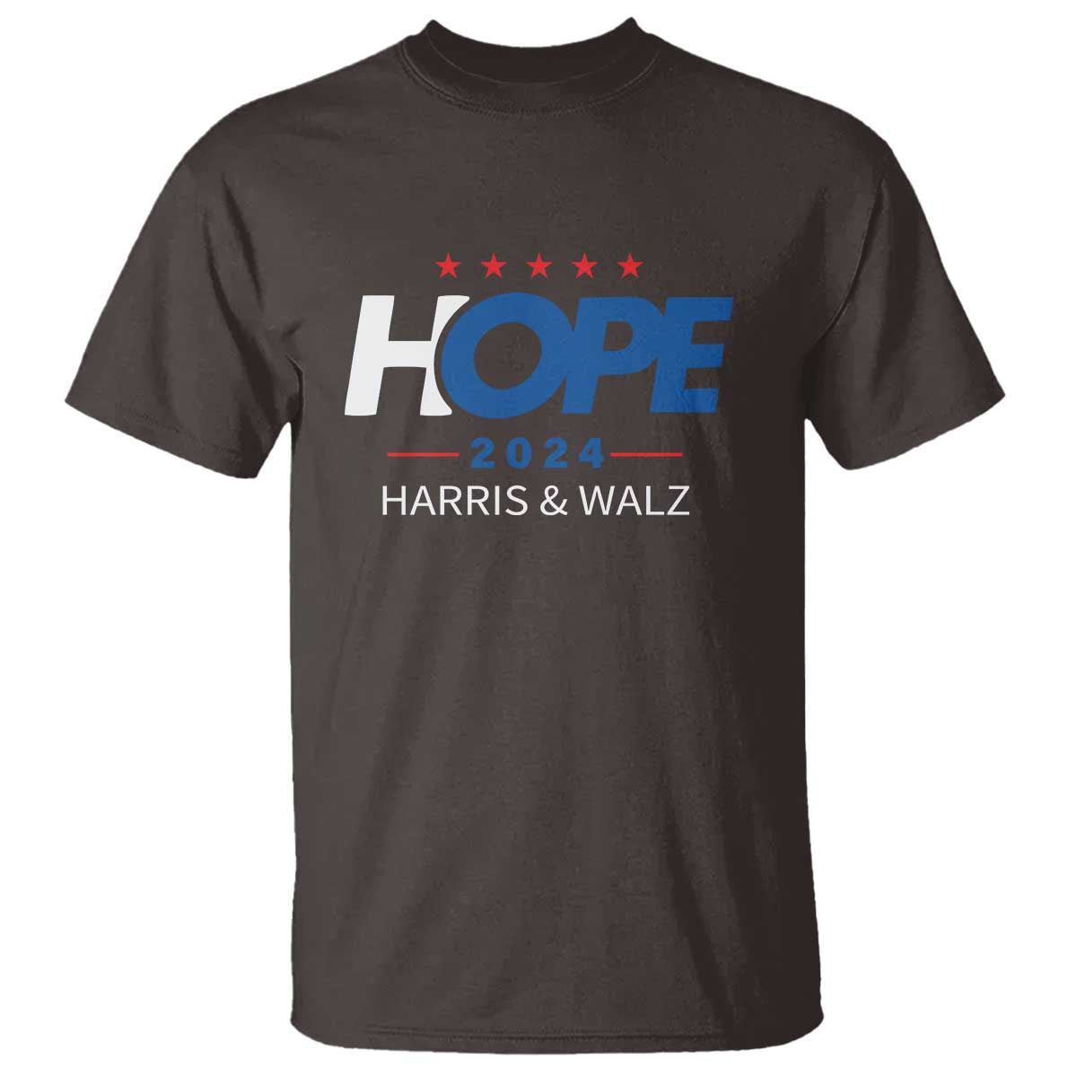 Harris Walz 2024 Supporter T Shirt Hope Ope Presidential Election Stars - Wonder Print Shop