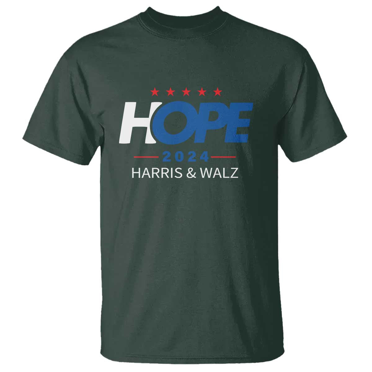 Harris Walz 2024 Supporter T Shirt Hope Ope Presidential Election Stars - Wonder Print Shop