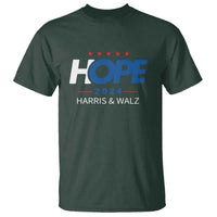 Harris Walz 2024 Supporter T Shirt Hope Ope Presidential Election Stars - Wonder Print Shop