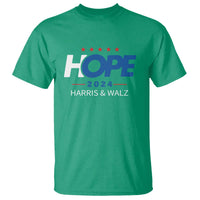 Harris Walz 2024 Supporter T Shirt Hope Ope Presidential Election Stars - Wonder Print Shop