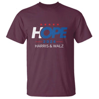 Harris Walz 2024 Supporter T Shirt Hope Ope Presidential Election Stars - Wonder Print Shop