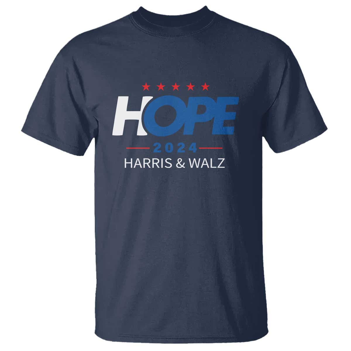 Harris Walz 2024 Supporter T Shirt Hope Ope Presidential Election Stars - Wonder Print Shop