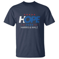 Harris Walz 2024 Supporter T Shirt Hope Ope Presidential Election Stars - Wonder Print Shop