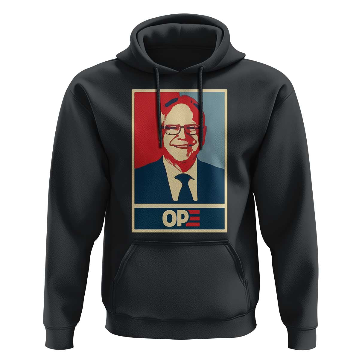 Harris Walz 2024 Hoodie Ope Tim Presidential Election Portrait - Wonder Print Shop
