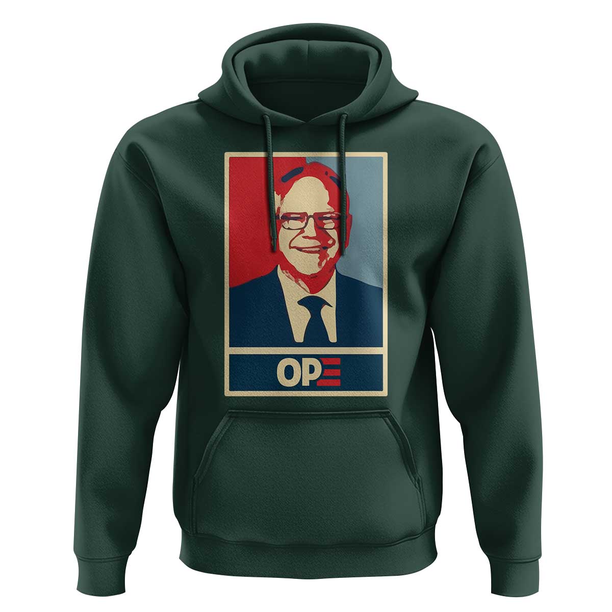 Harris Walz 2024 Hoodie Ope Tim Presidential Election Portrait - Wonder Print Shop
