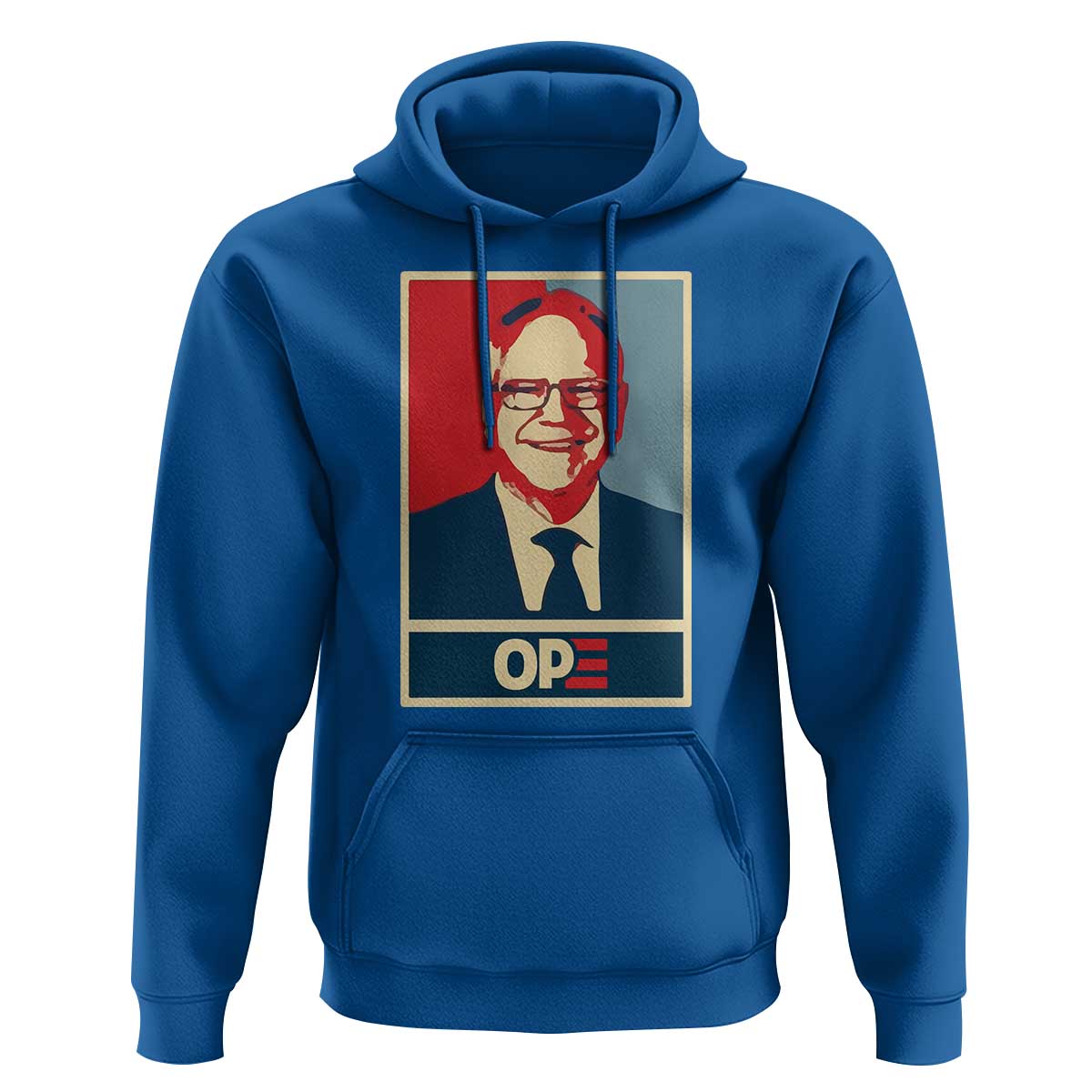 Harris Walz 2024 Hoodie Ope Tim Presidential Election Portrait - Wonder Print Shop