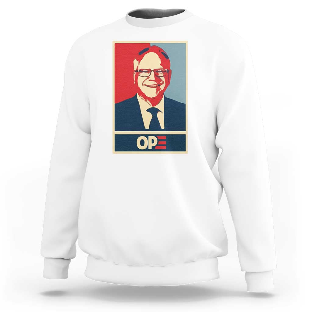 Harris Walz 2024 Sweatshirt Ope Tim Presidential Election Portrait - Wonder Print Shop