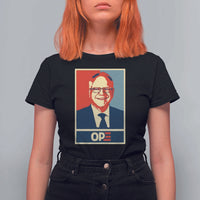 Harris Walz 2024 T Shirt For Women Ope Tim Presidential Election Portrait - Wonder Print Shop