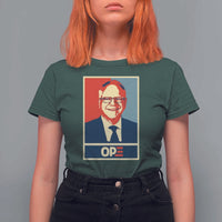 Harris Walz 2024 T Shirt For Women Ope Tim Presidential Election Portrait - Wonder Print Shop