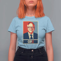 Harris Walz 2024 T Shirt For Women Ope Tim Presidential Election Portrait - Wonder Print Shop