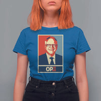 Harris Walz 2024 T Shirt For Women Ope Tim Presidential Election Portrait - Wonder Print Shop
