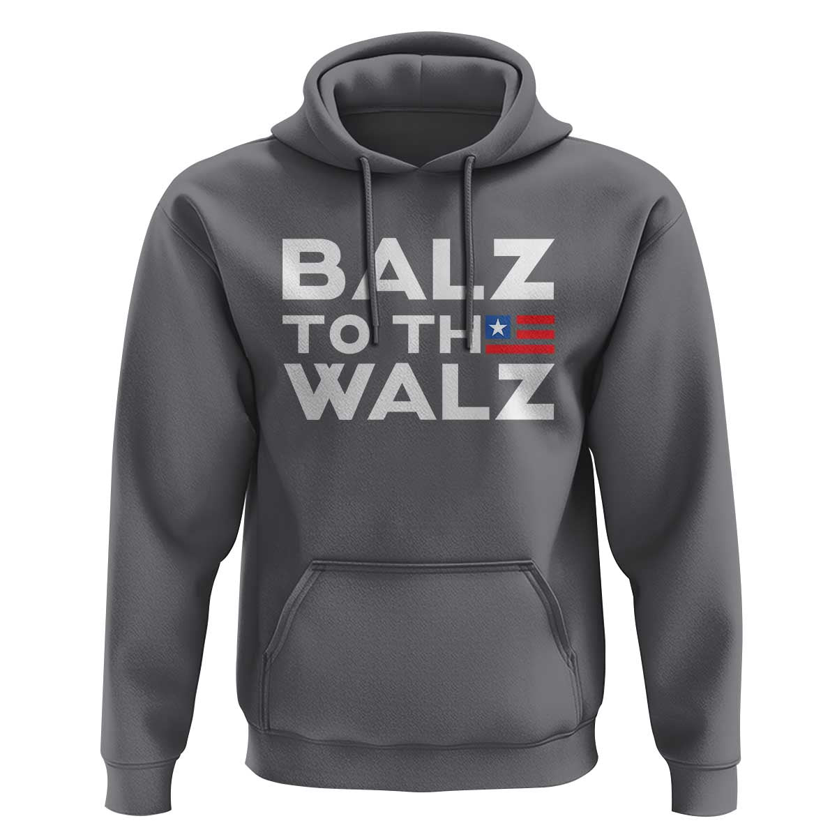 Funny Harris Walz Supporter Hoodie Balz To The Walz American Flag - Wonder Print Shop