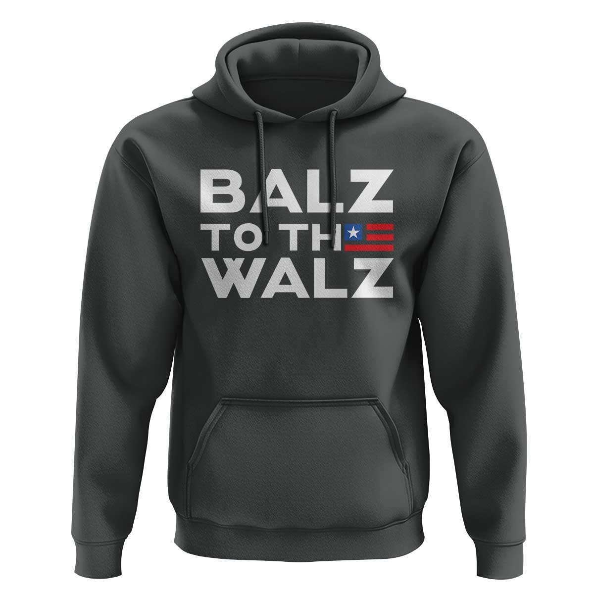 Funny Harris Walz Supporter Hoodie Balz To The Walz American Flag - Wonder Print Shop