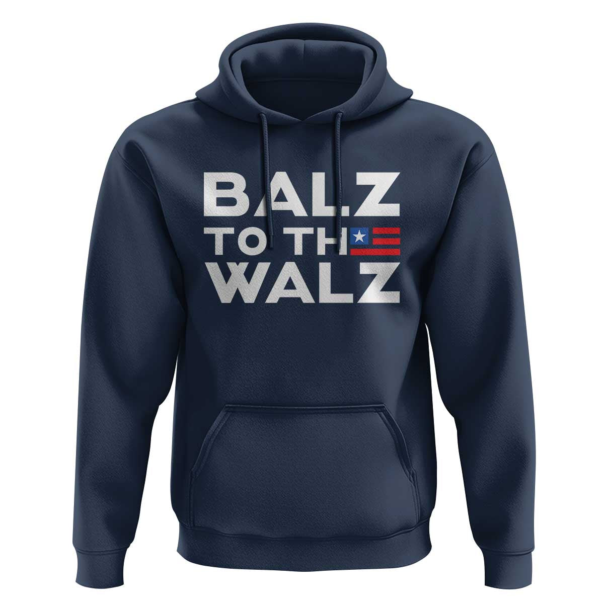 Funny Harris Walz Supporter Hoodie Balz To The Walz American Flag - Wonder Print Shop
