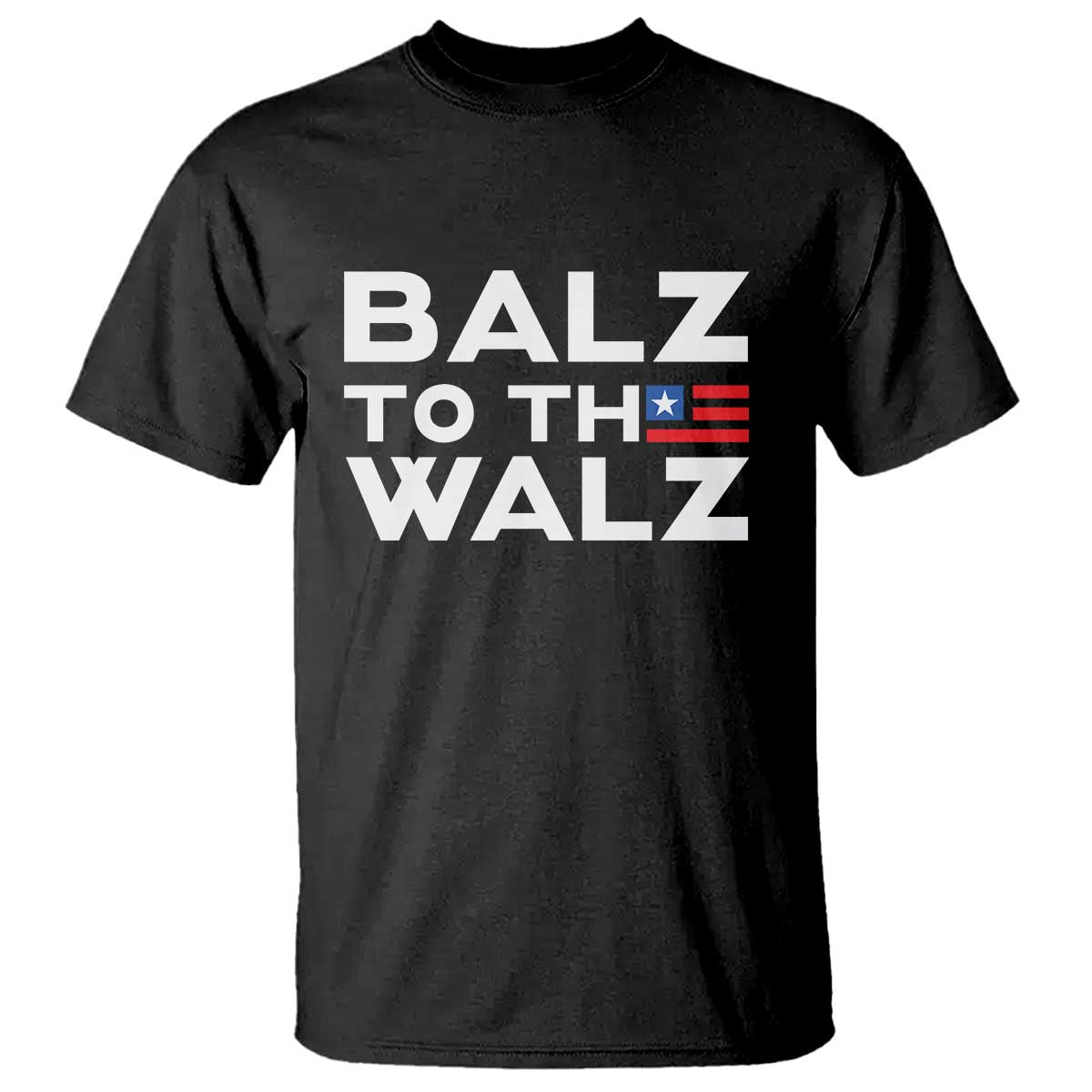 Funny Harris Walz Supporter T Shirt Balz To The Walz American Flag - Wonder Print Shop