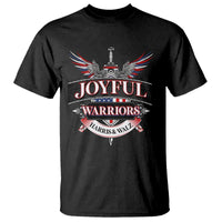 Harris Walz T Shirt Joyful Warriors Vintage Sword American Flag - Wonder Print Shop