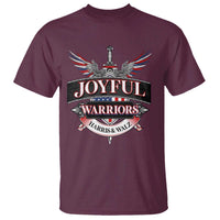 Harris Walz T Shirt Joyful Warriors Vintage Sword American Flag - Wonder Print Shop