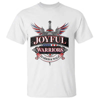 Harris Walz T Shirt Joyful Warriors Vintage Sword American Flag - Wonder Print Shop