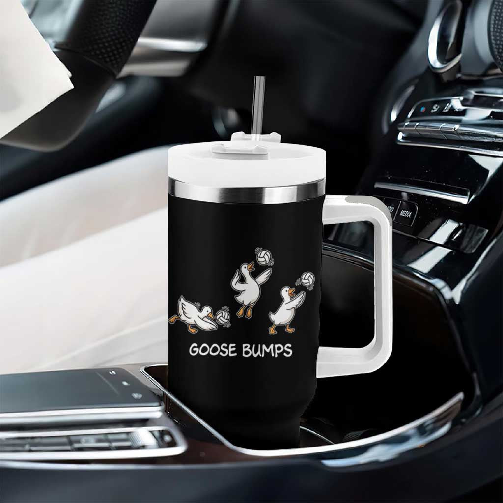 Goose Bumps Funny Volleyball Tumbler With Handle Goose Sports Humor