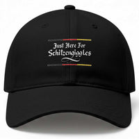 Just Here For Schitzengiggles Funny Oktoberfest Baseball Cap German Beer Festival Humor