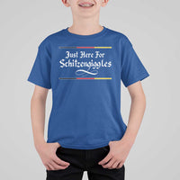 Just Here For Schitzengiggles Funny Oktoberfest T Shirt For Kid German Beer Festival Humor