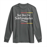 Just Here For Schitzengiggles Funny Oktoberfest Long Sleeve Shirt German Beer Festival Humor