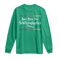 Just Here For Schitzengiggles Funny Oktoberfest Long Sleeve Shirt German Beer Festival Humor