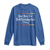 Just Here For Schitzengiggles Funny Oktoberfest Long Sleeve Shirt German Beer Festival Humor
