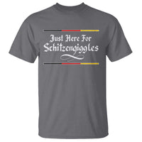 Just Here For Schitzengiggles Funny Oktoberfest T Shirt German Beer Festival Humor