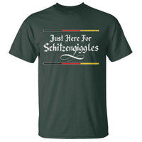 Just Here For Schitzengiggles Funny Oktoberfest T Shirt German Beer Festival Humor