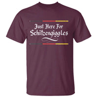 Just Here For Schitzengiggles Funny Oktoberfest T Shirt German Beer Festival Humor