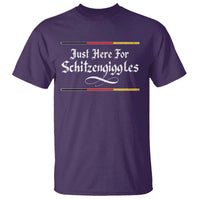 Just Here For Schitzengiggles Funny Oktoberfest T Shirt German Beer Festival Humor