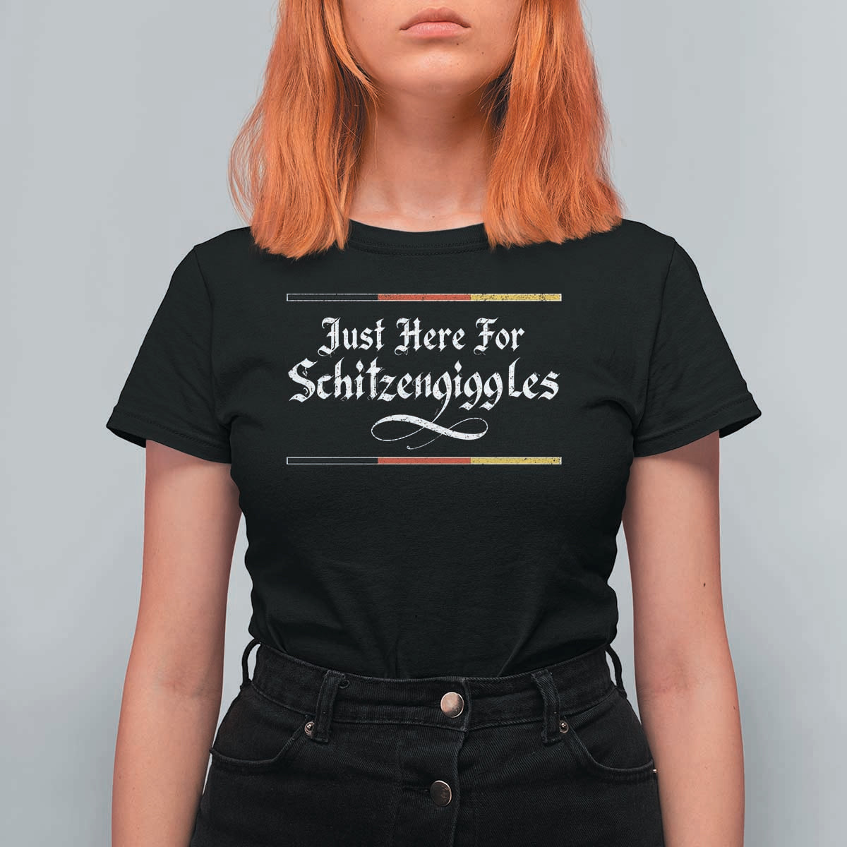 Just Here For Schitzengiggles Funny Oktoberfest T Shirt For Women German Beer Festival Humor