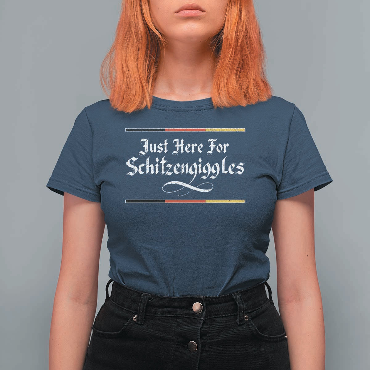 Just Here For Schitzengiggles Funny Oktoberfest T Shirt For Women German Beer Festival Humor