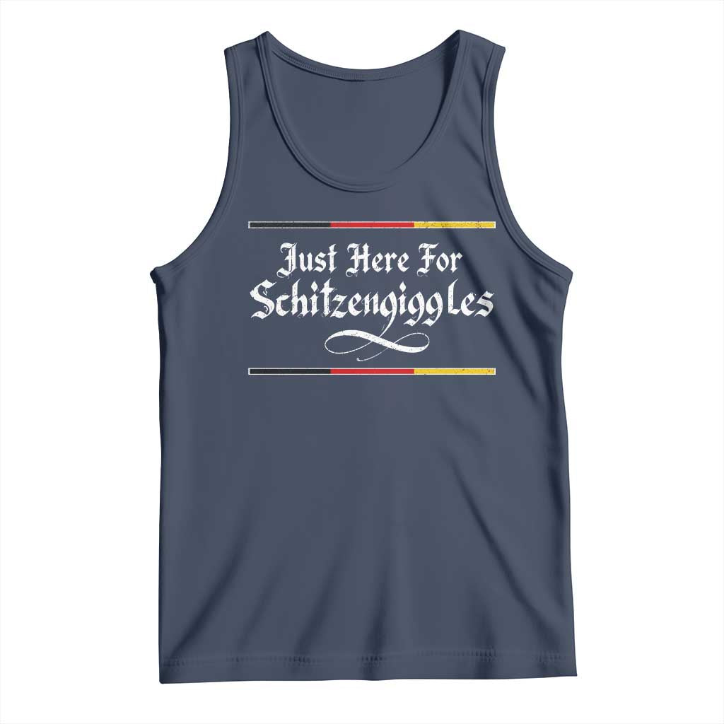 Just Here For Schitzengiggles Funny Oktoberfest Tank Top German Beer Festival Humor