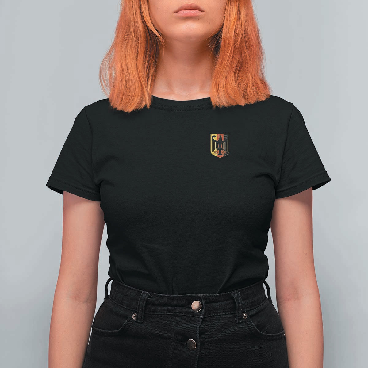 Deutschland German Pride Bundesadler Coat of Arms Crest T Shirt For Women