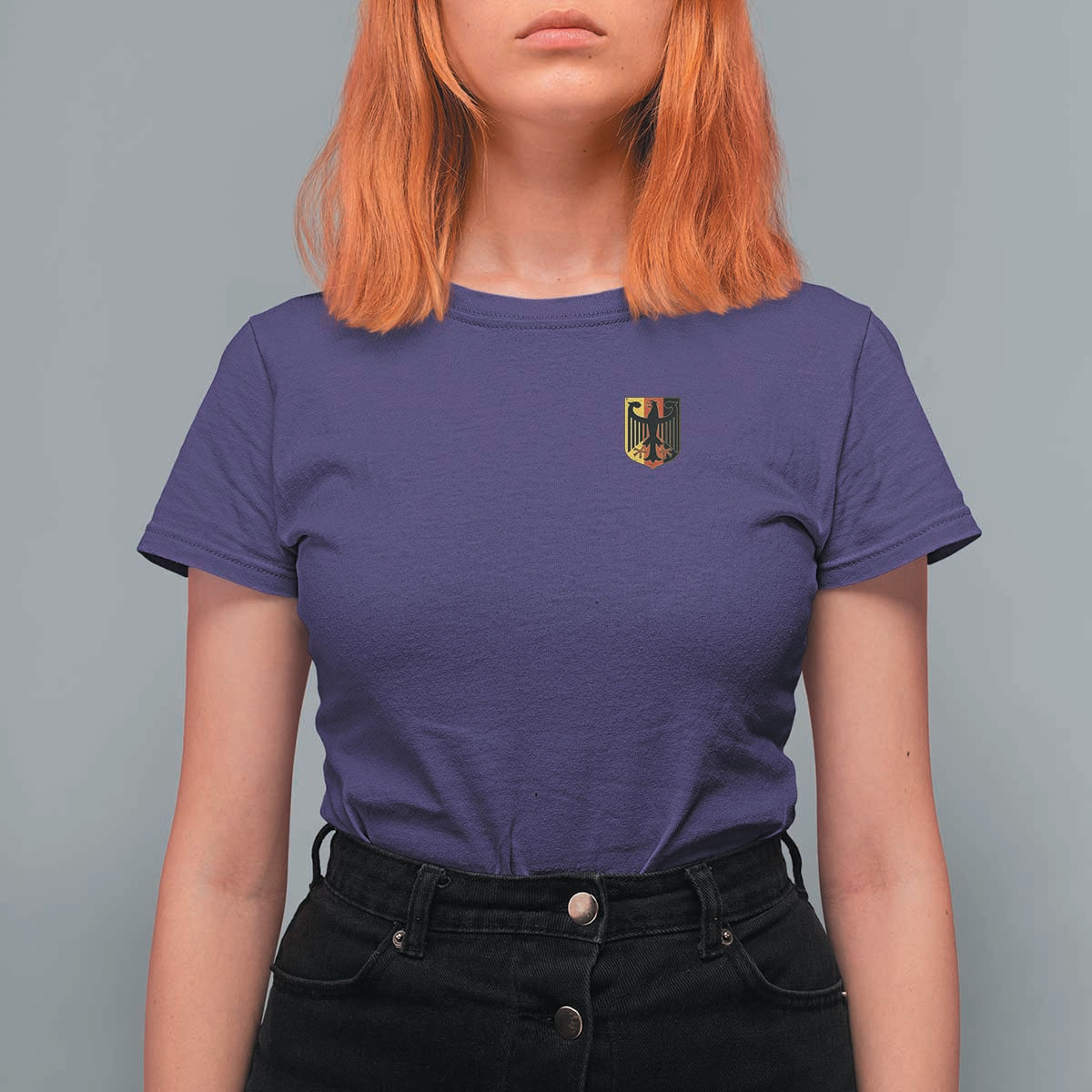 Deutschland German Pride Bundesadler Coat of Arms Crest T Shirt For Women
