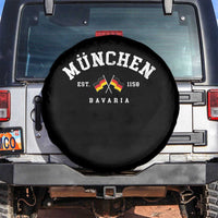 Munich City Bavaria Germany Est 1158 Spare Tire Cover Vintage German Flag