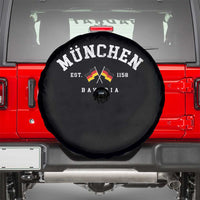 Munich City Bavaria Germany Est 1158 Spare Tire Cover Vintage German Flag