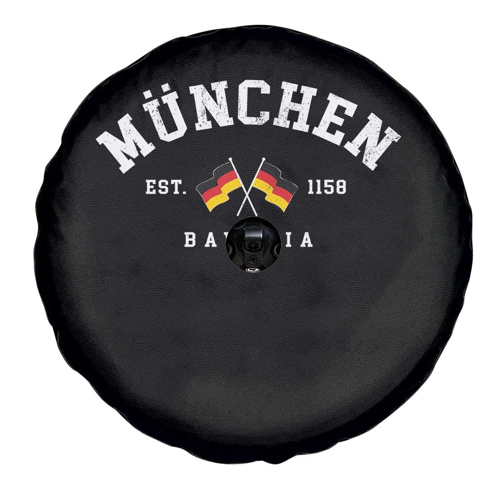Munich City Bavaria Germany Est 1158 Spare Tire Cover Vintage German Flag