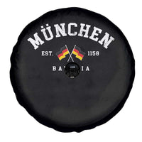 Munich City Bavaria Germany Est 1158 Spare Tire Cover Vintage German Flag