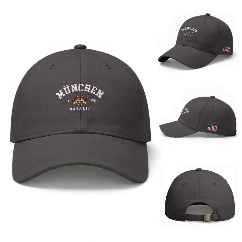 Munich City Bavaria Germany Est 1158 Baseball Cap Vintage German Flag