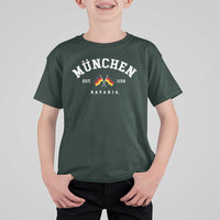 Munich City Bavaria Germany Est 1158 T Shirt For Kid Vintage German Flag