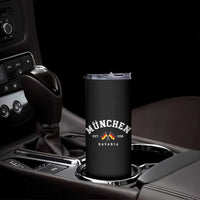 Munich City Bavaria Germany Est 1158 Skinny Tumbler Vintage German Flag