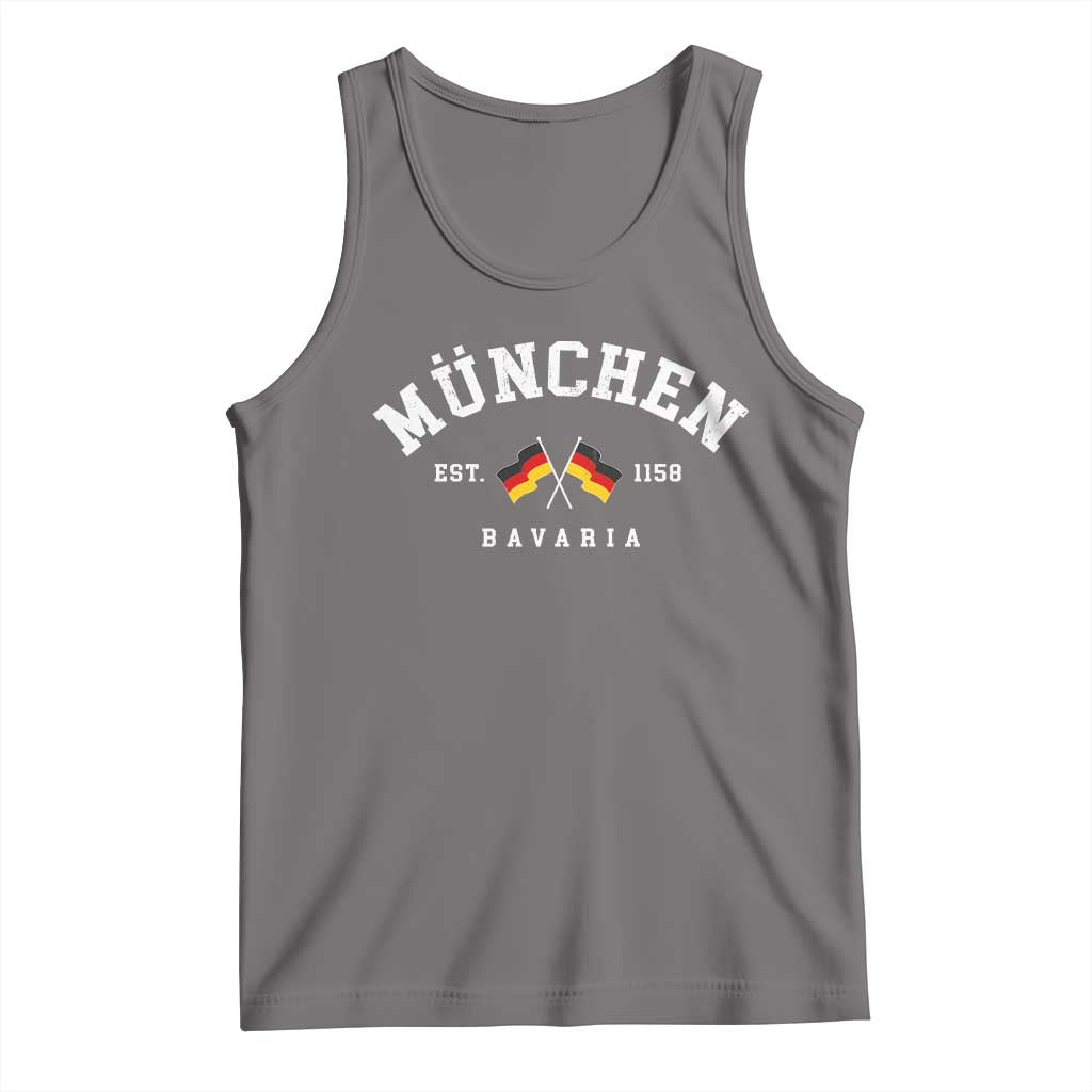 Munich City Bavaria Germany Est 1158 Tank Top Vintage German Flag