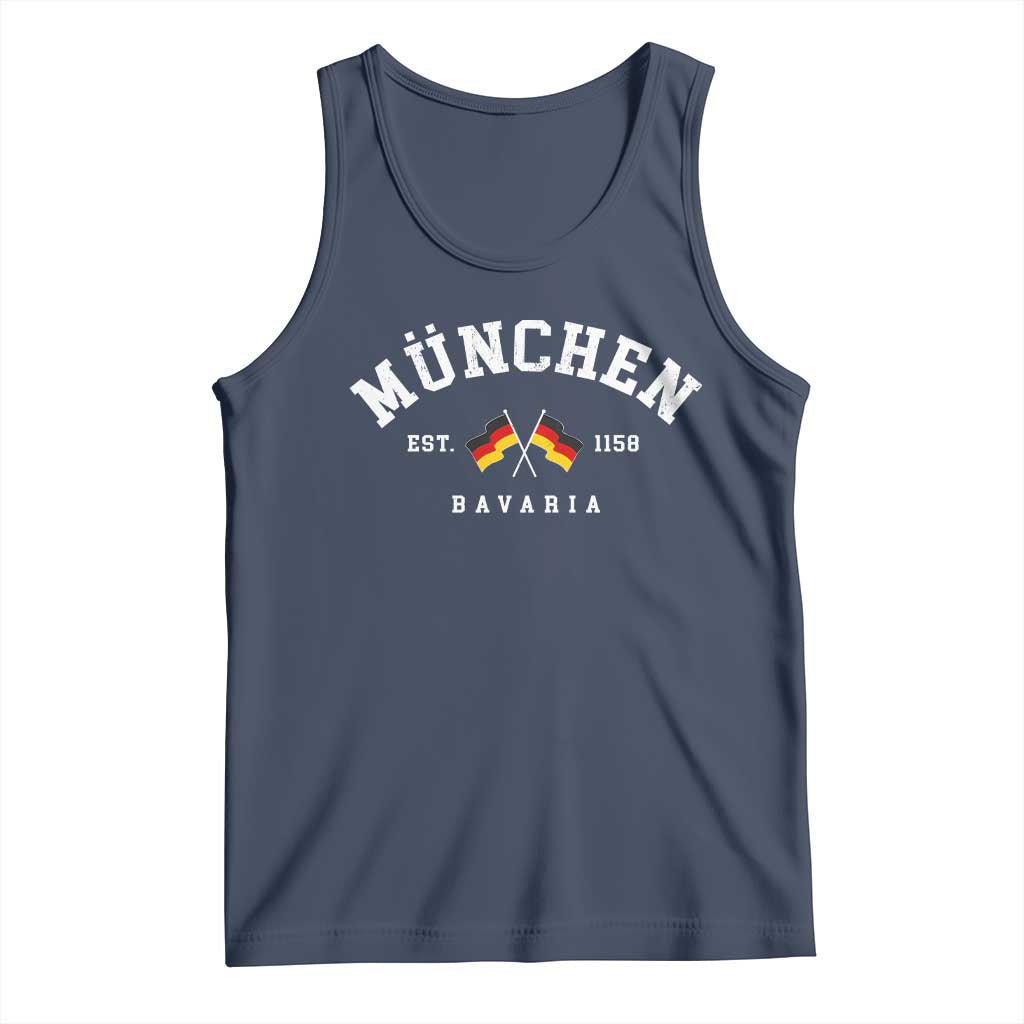 Munich City Bavaria Germany Est 1158 Tank Top Vintage German Flag