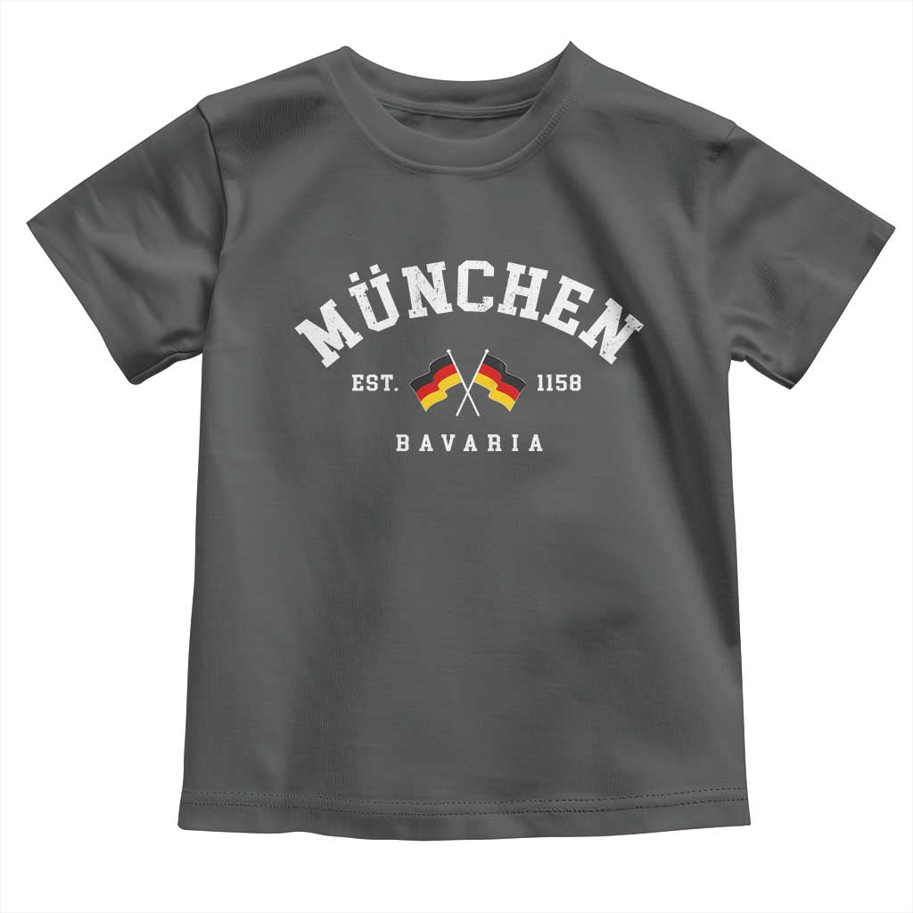 Munich City Bavaria Germany Est 1158 Toddler T Shirt Vintage German Flag